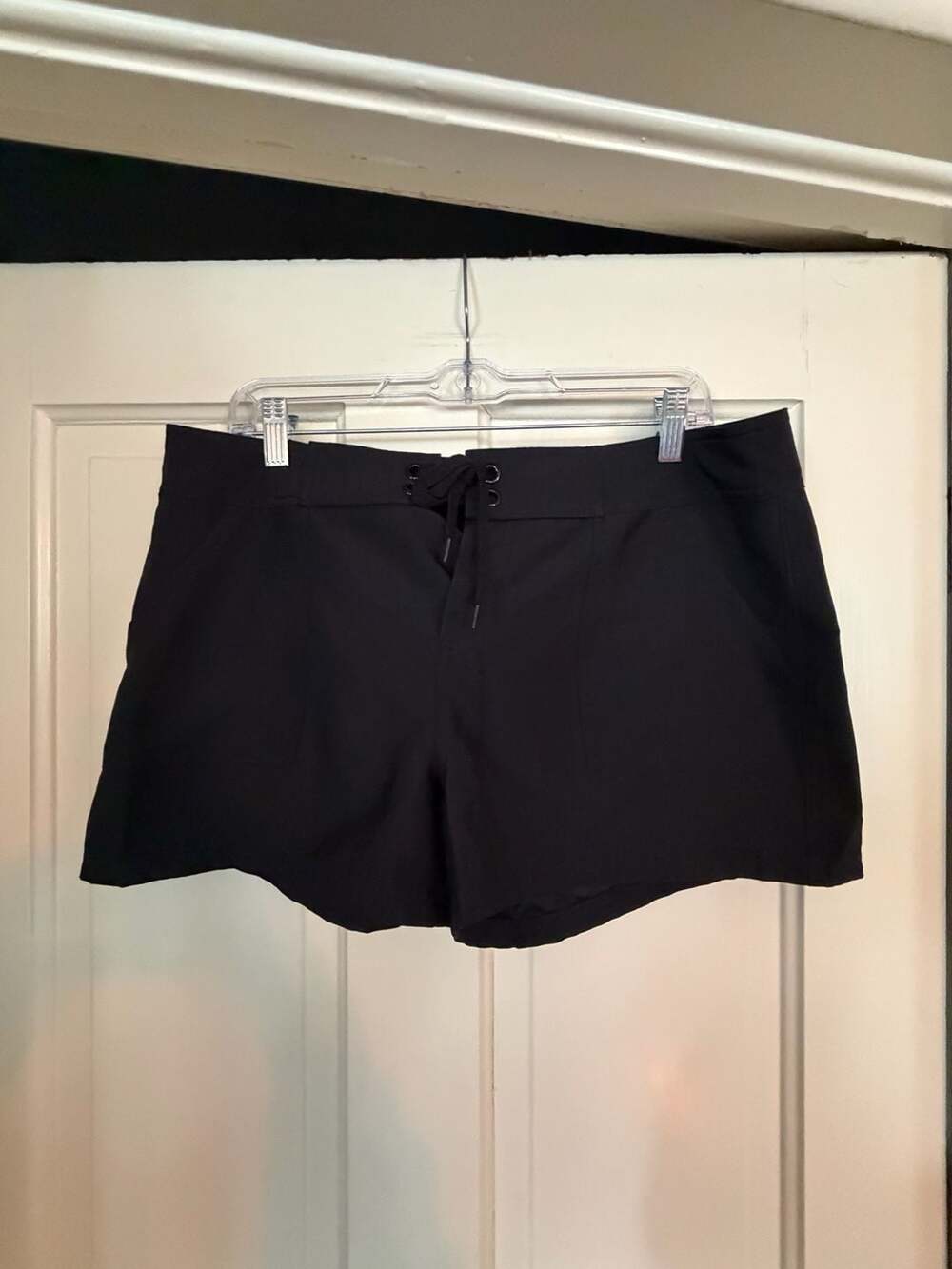 Croft & Barrow Swim Board Shorts Size M Black Drawstring